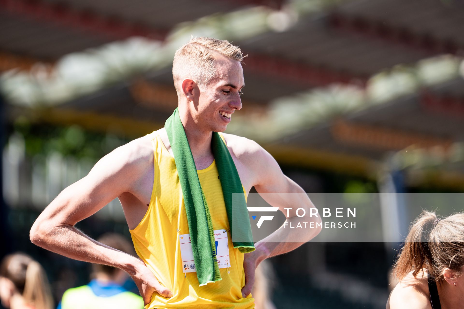 Luis Oberbeck (LG Goettingen) am 03.07.2022 waehrend den NLV+BLV Leichtathletik-Landesmeisterschaften im Jahnstadion in Goettingen (Tag 1)